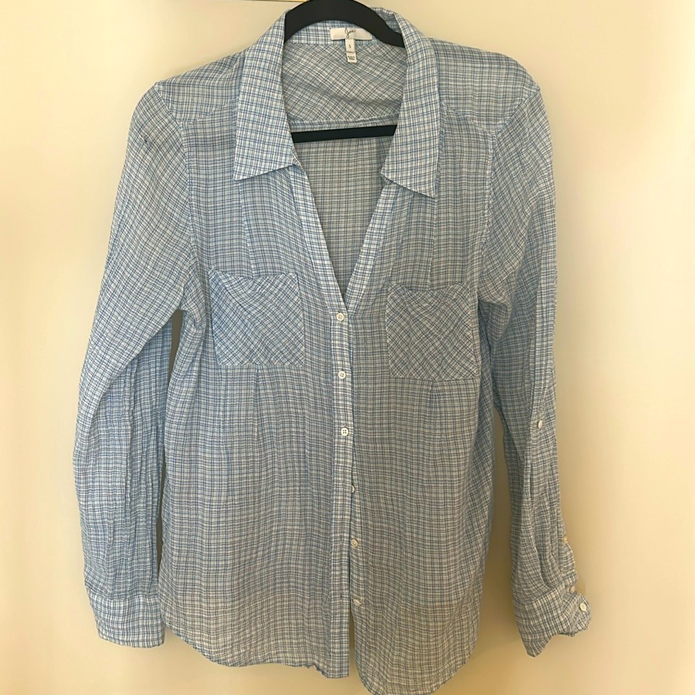 Joie Size Small Soft Button Down Flannel Shirt - image 1